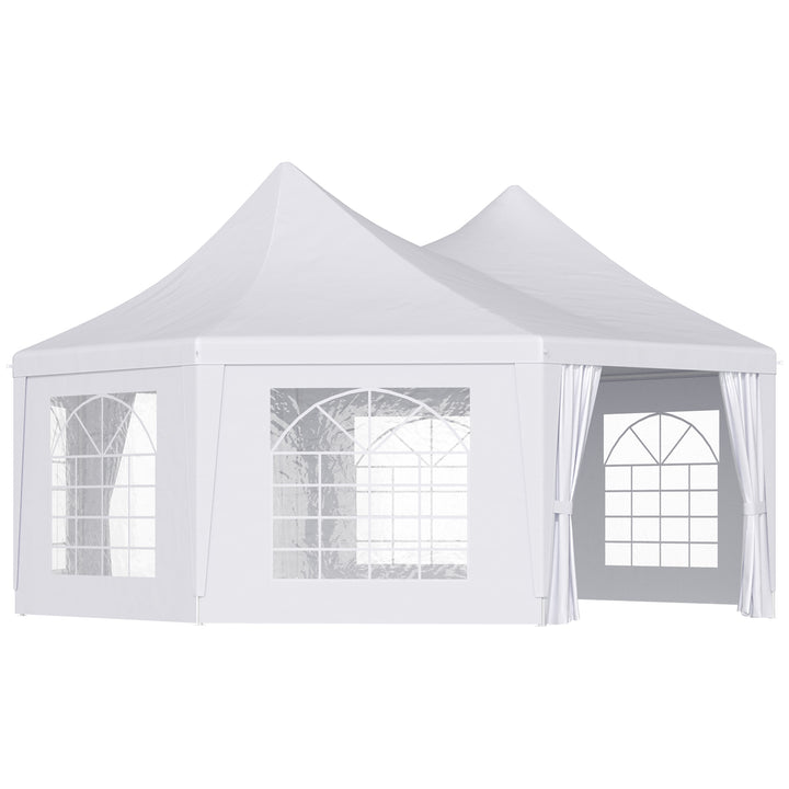 6.8m x 5m Octagonal Party Tent / Wedding Marquee-White