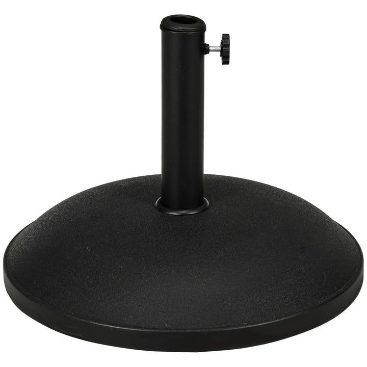 25kgs Round Umbrella Base Concrete Parasol Weight Stand Patio Outdoor Black Dia 50cm