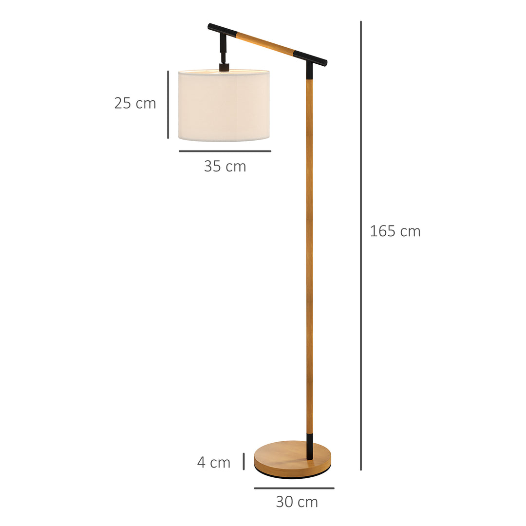 Modern Floor Lamp with 350¡ Rotating Lampshade, for Living Room and Bedroom, LED Bulb Included, Brown