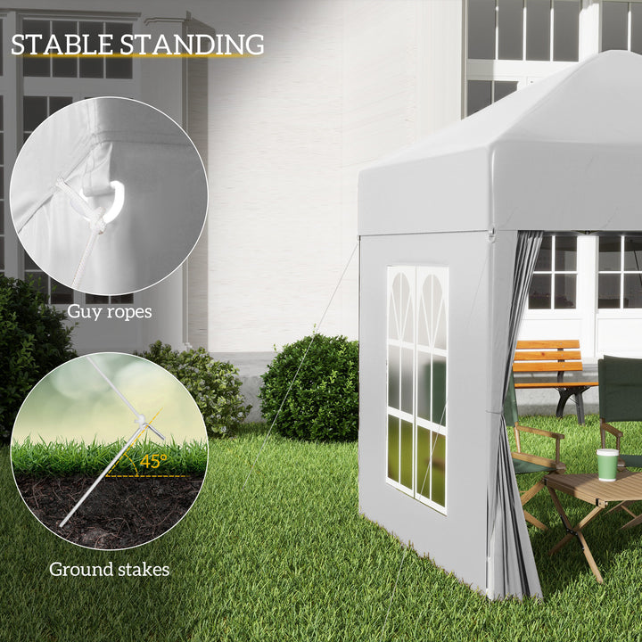 Pop Up Gazebo Canopy Party Tent Wedding Awning -White