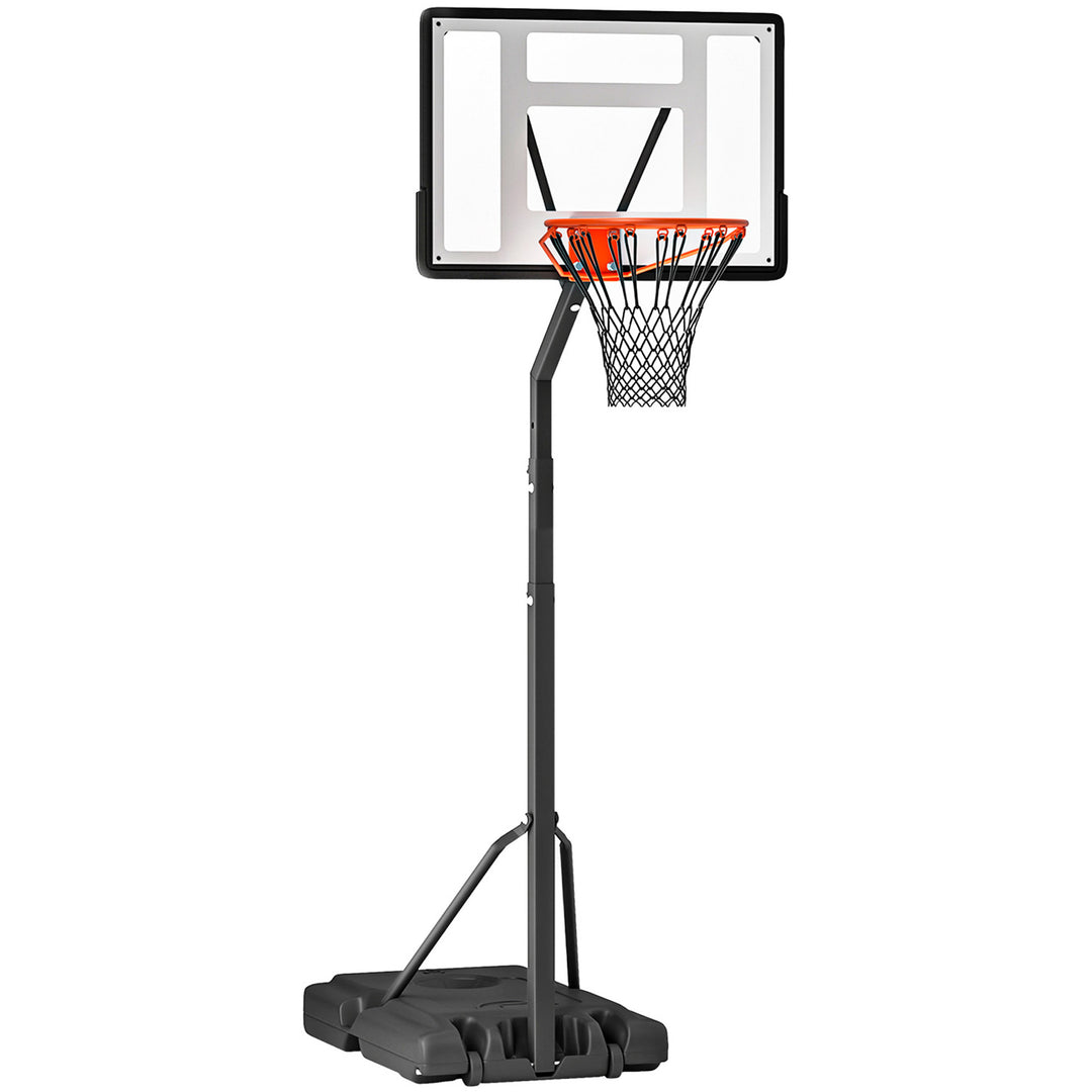 Basketball Hoop Freestanding 255-305cm Hoop Height Adjustable Stand with Backboard Wheels for Teens Adults Black