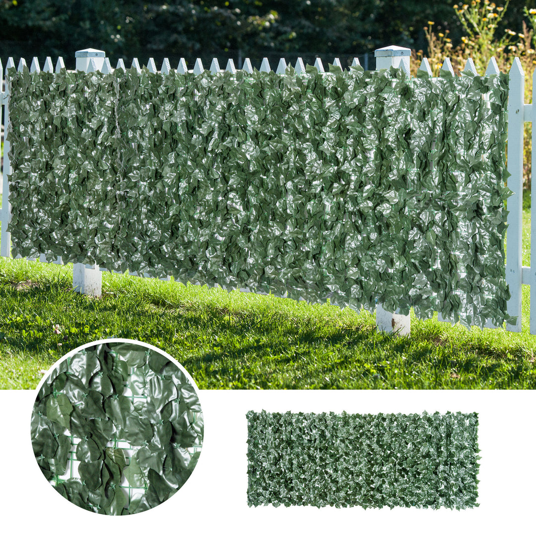 Artificial Leaf Screen Panel, 3x1.5 m-Dark Green