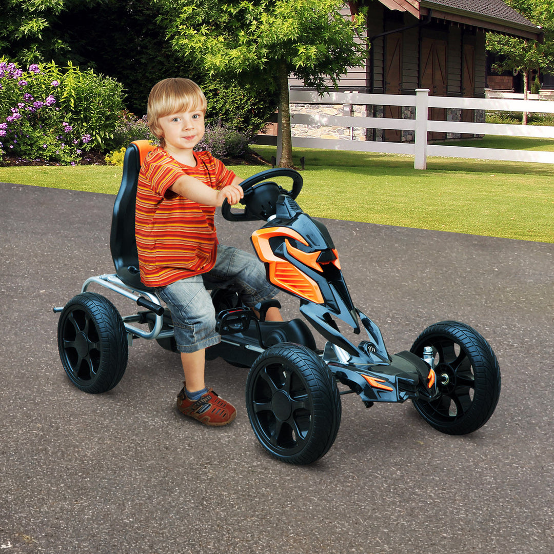 Kids Ride On Pedal Go Kart Indoor Outdoor Sports Toy Braking System