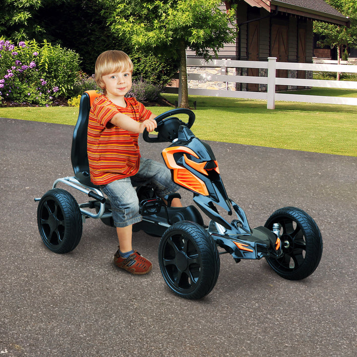Kids Ride On Pedal Go Kart Indoor Outdoor Sports Toy Braking System