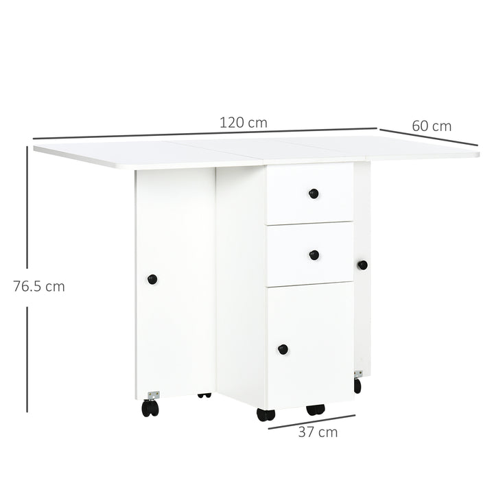 Folding Dining Table in White