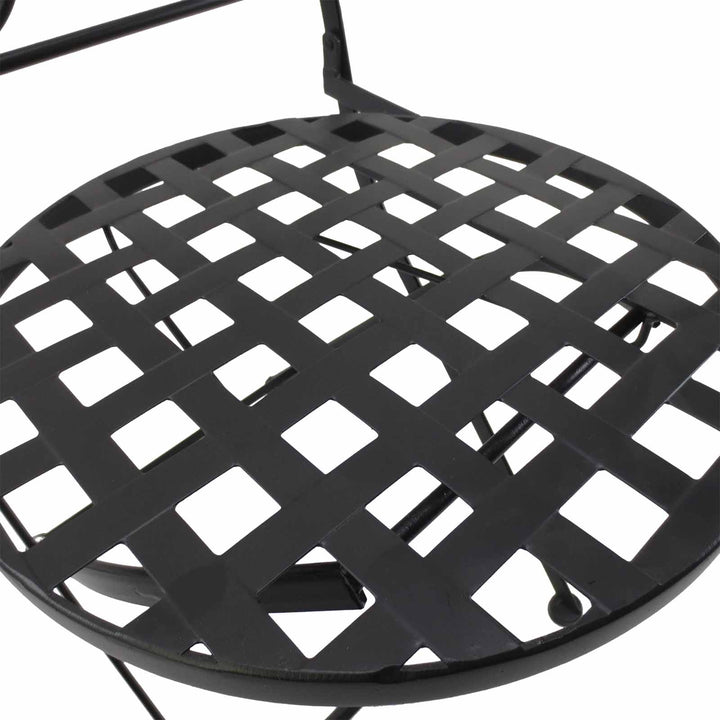 3 PCs Garden Mosaic Bistro Set Outdoor Patio 2 Folding Chairs &amp; 1 Round Table  Outdoor Metal Furniture Vintage