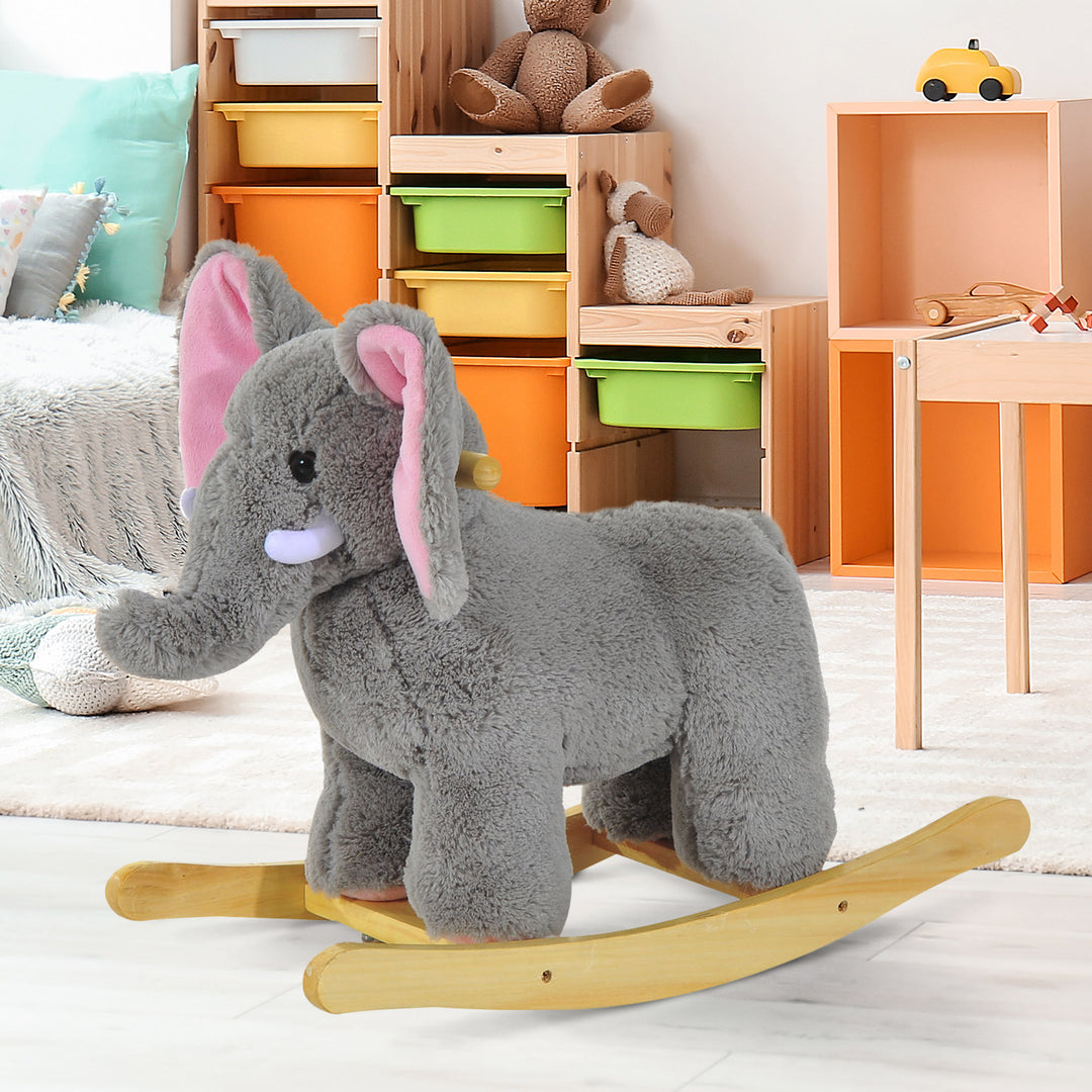 Kids Plush Ride On?Elephant-Grey