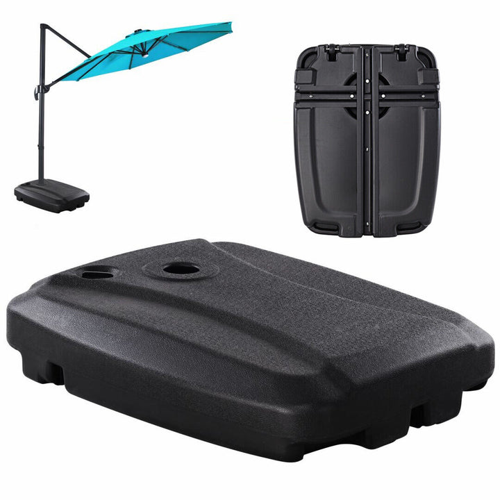 60L Heavy-Duty Mobile Patio Cantilever Umbrella Stand with Wheels and Handle