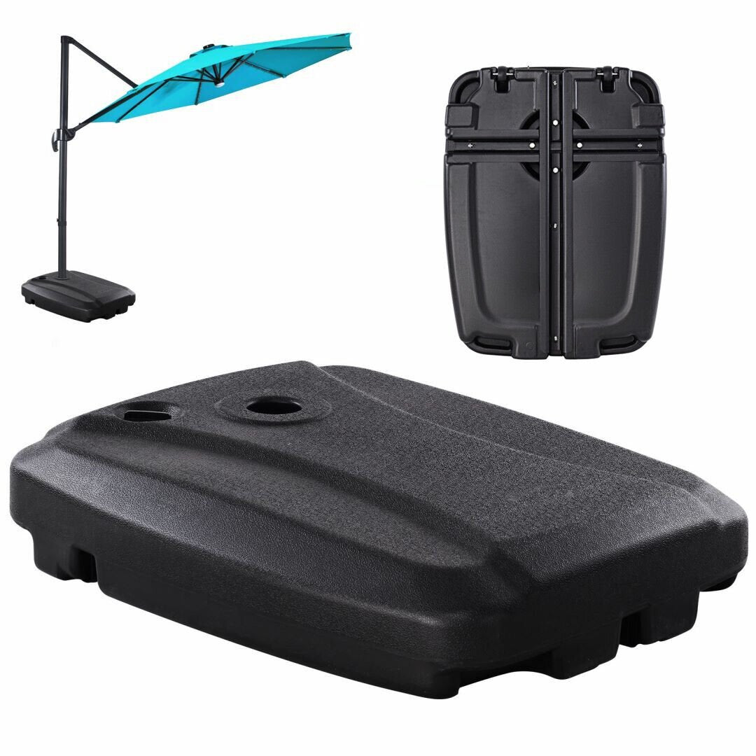 60L Heavy-Duty Mobile Patio Cantilever Umbrella Stand with Wheels and Handle