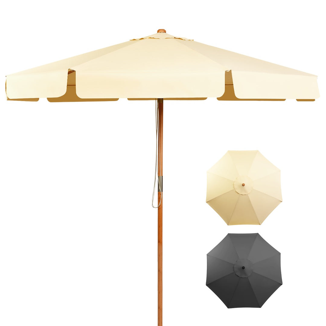 3m Garden Parasol Umbrella Garden Outdoor Sun Shade-Beige