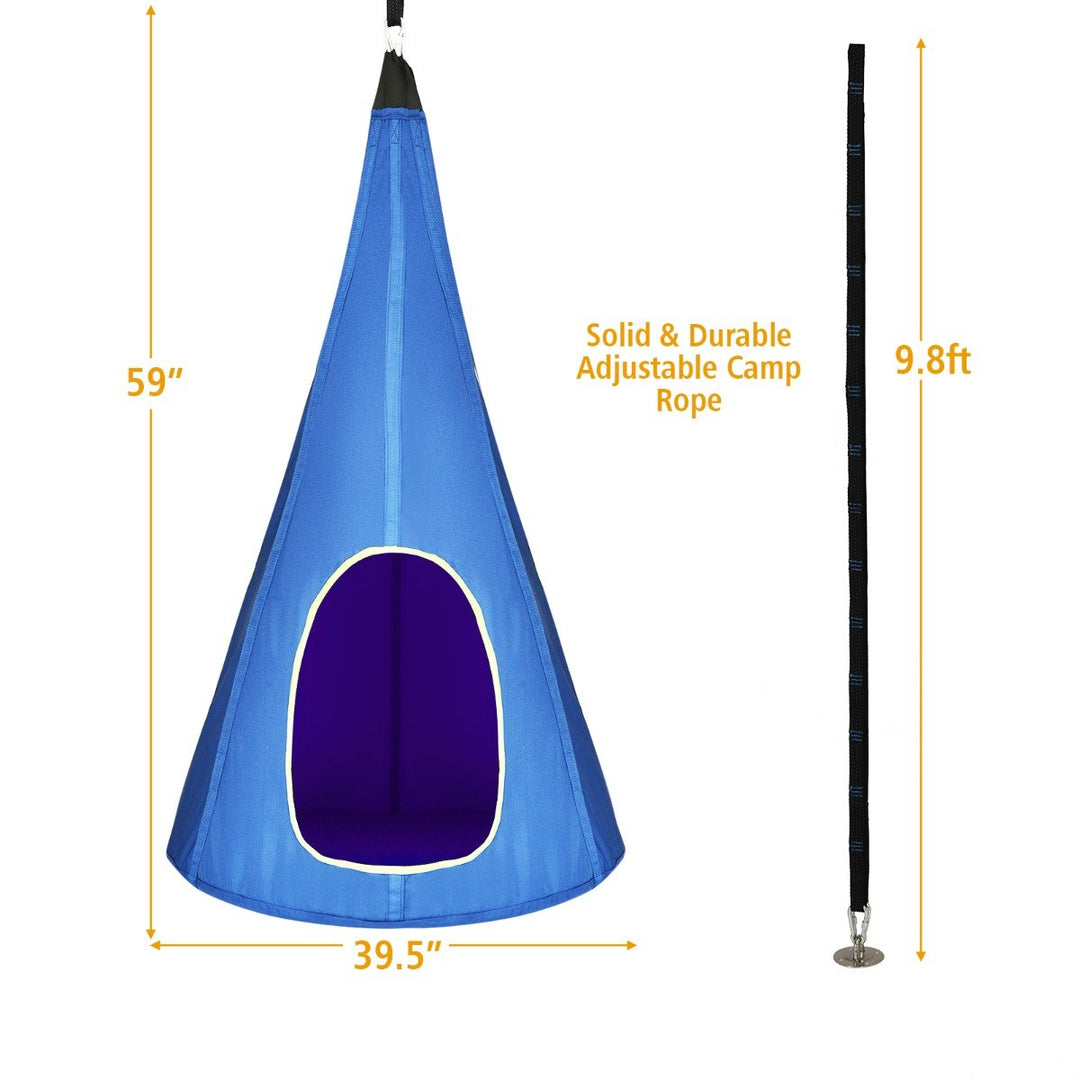 Adjustable Kids Tree Swing Tent-Blue