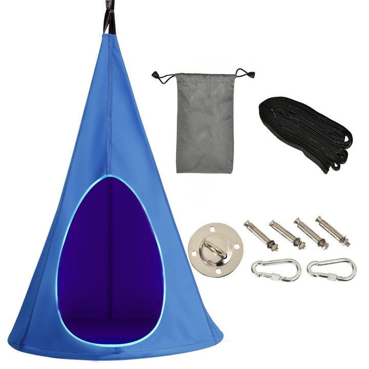 Adjustable Kids Tree Swing Tent-Blue