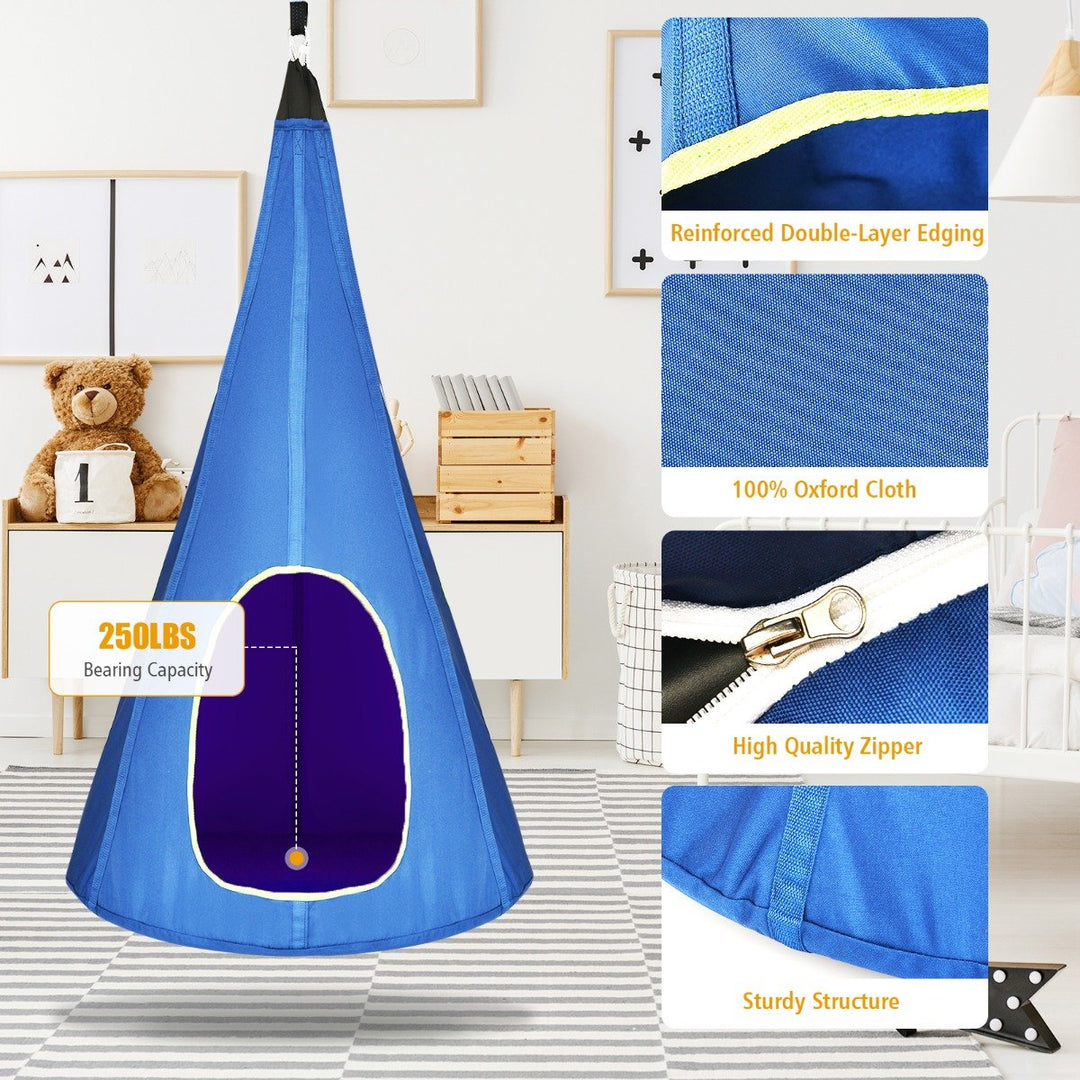 Adjustable Kids Tree Swing Tent-Blue