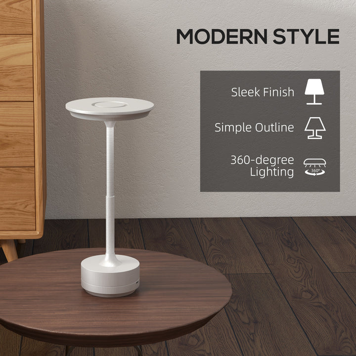 Cordless Table Lamp, Touch LED Desk Lamp with 4000mAh Rechargeable Battery, Silver