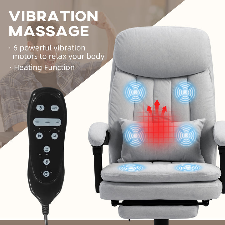 Vibration Massage Office Chair with Heat-Grey