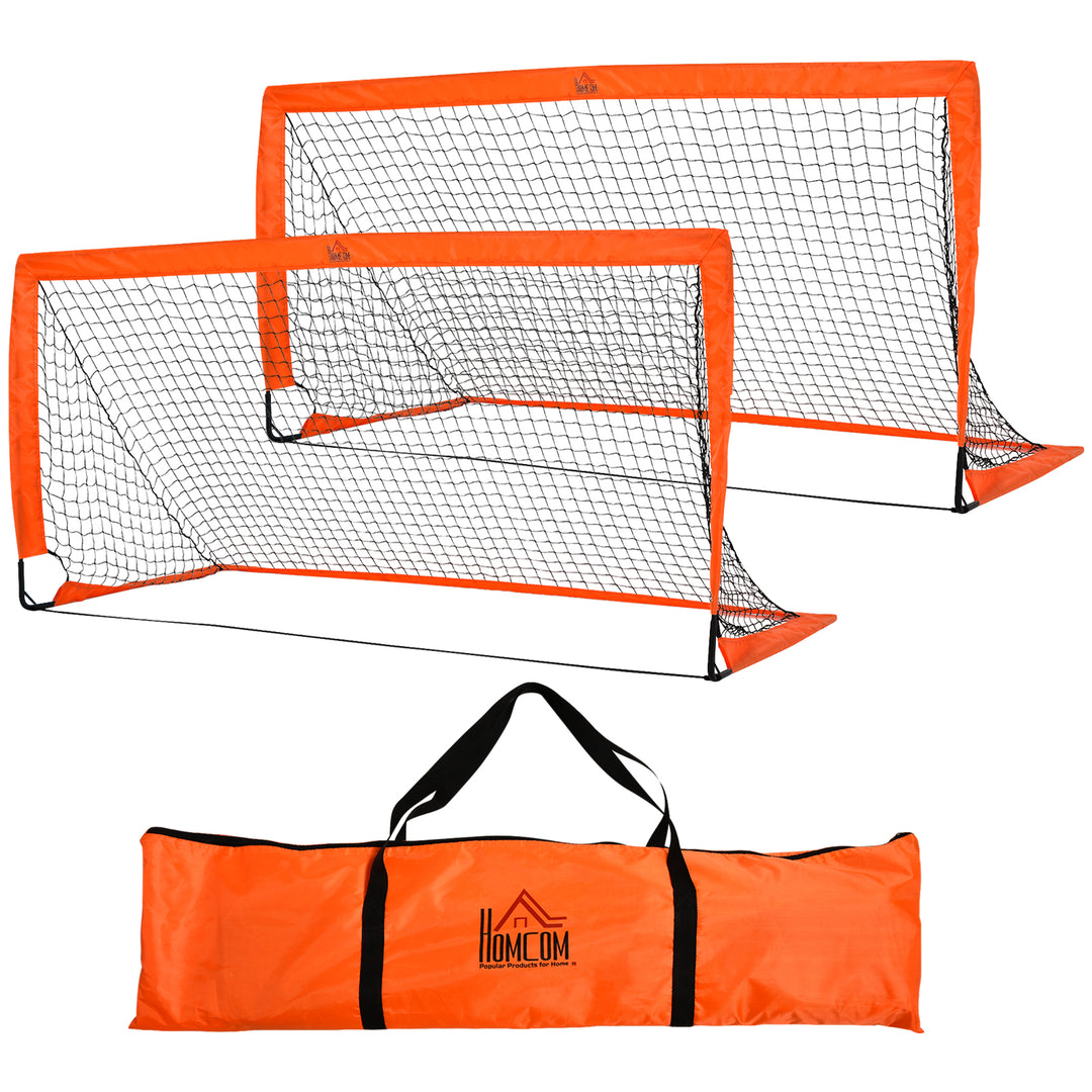 Tetoron Mesh Outdoor Folding Football Goal Orange