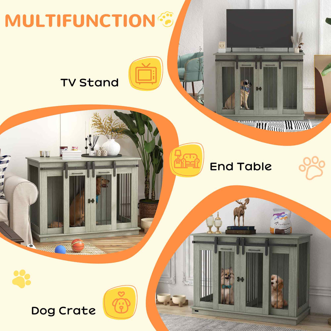 Dog Crate Furniture for Large Dogs, Double Dog Cage for Small Dogs