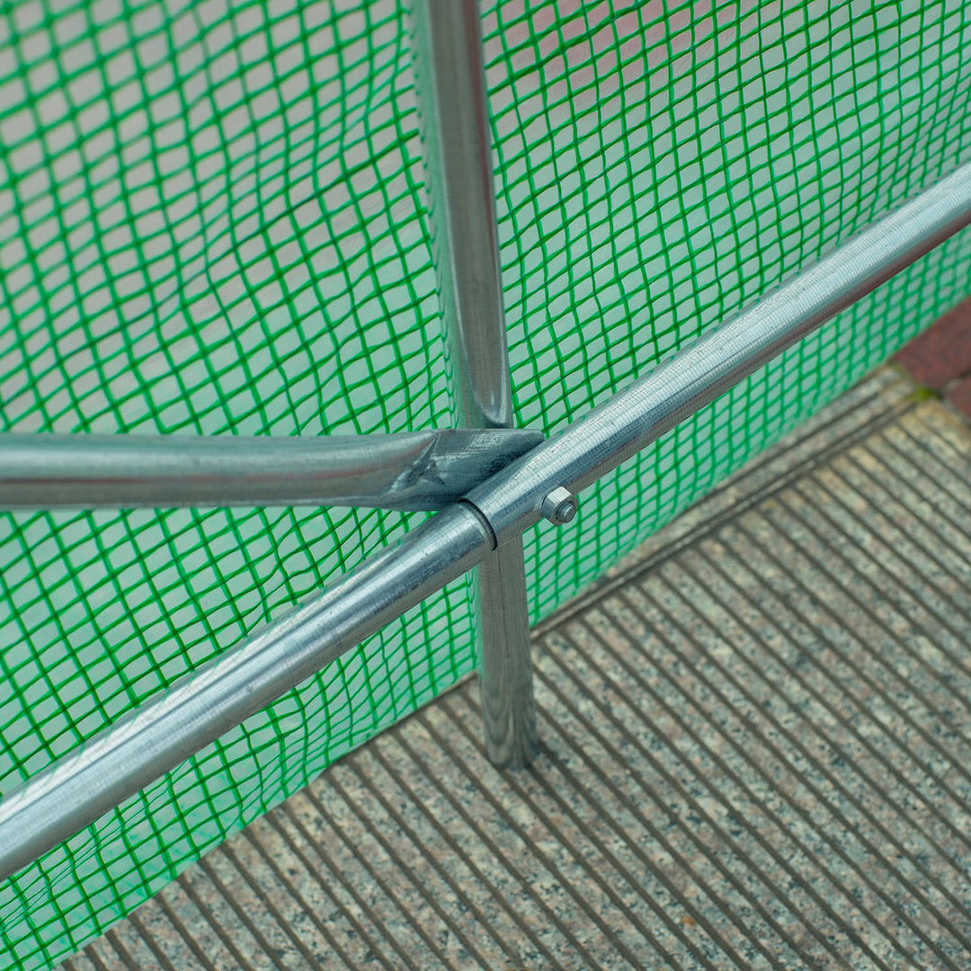 Walk-In Polytunnel Greenhouse, with Steel Frame, Green