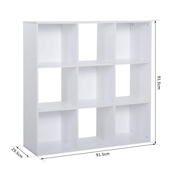 3-tier 9 Cubes Storage Unit Particle Board Cabinet Bookcase Organiser Home Office Shelves White