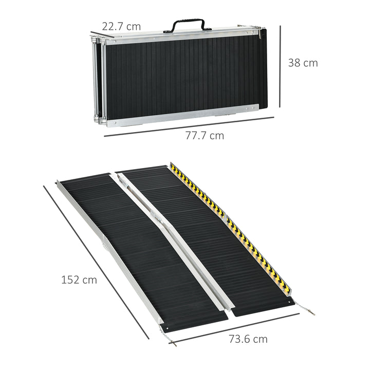 Wheelchair Ramp, Folding Aluminium Ramp w/ Non-Skid Surface