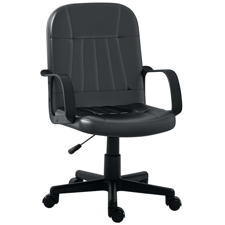 Swivel Executive Office Chair PU Leather Computer Desk Chair Office Furniture Gaming Seater - Black