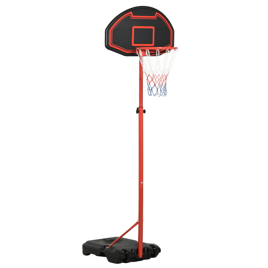 Steel Frame Adjustable Basketball Hoop Stand Black/Red