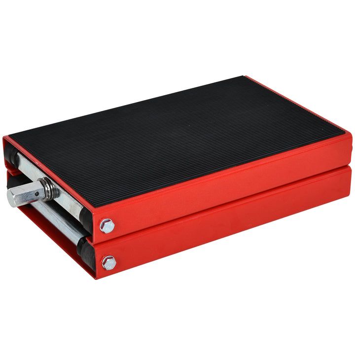 Steel Manual Repair Motorcycle Lift Platform Red