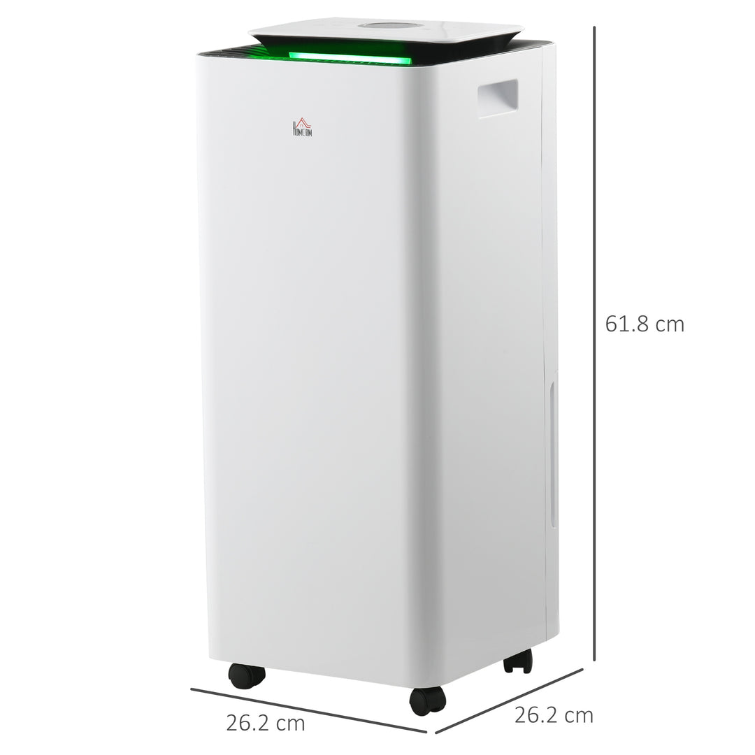 3500mL Portable Dehumidifier with Air Purifier, 24H Timer, 5 Modes, 16L/Day, for Home Laundry, White