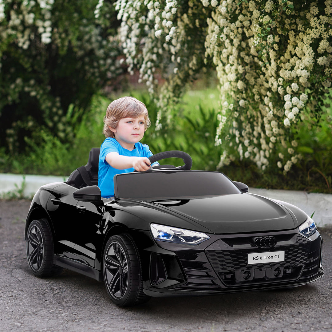 Audi Licensed 12V Kids Electric Ride-On, with Remote Control, Suspension System, Lights, Music, Motor - Black