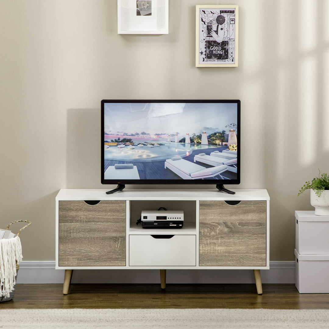 TV Stand with Storage Cabinets and Drawer for up to 50 inches - Grey