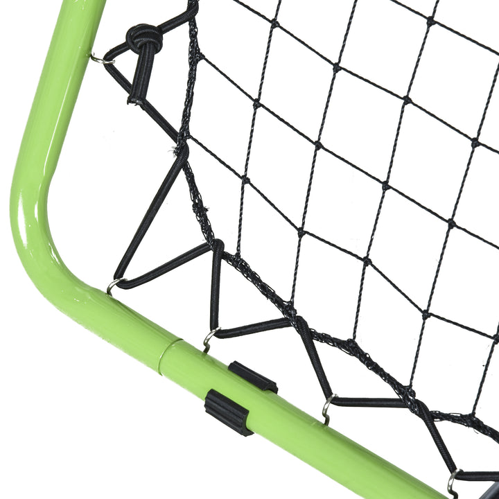 Football Training Net, Soccer Kickback Target Goal Both Side Rebounder Net, Adjustable Angle Goal Training Set for Kids and Children, Backyard