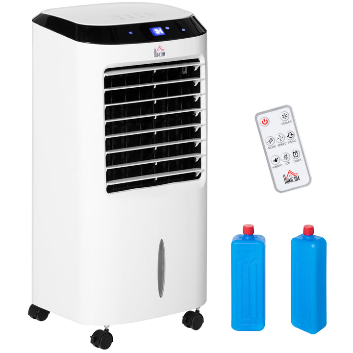 Portable Air Cooler, Evaporative Anion Ice Cooling Fan Water Conditioner Humidifier Unit w/3 Speed, Remote Controller, Timer for Home Bedroom