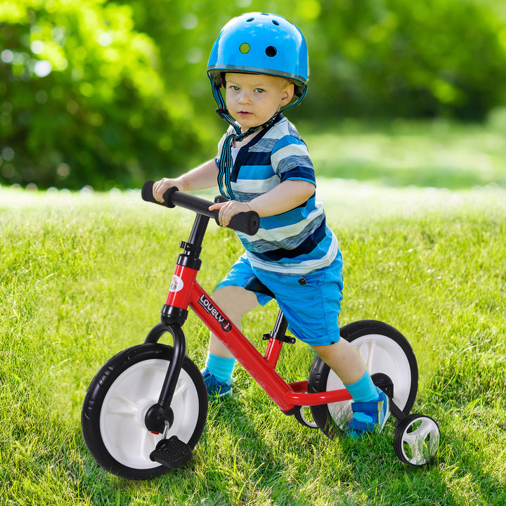 PP Toddlers Removable Stabiliser Balance Bike Red