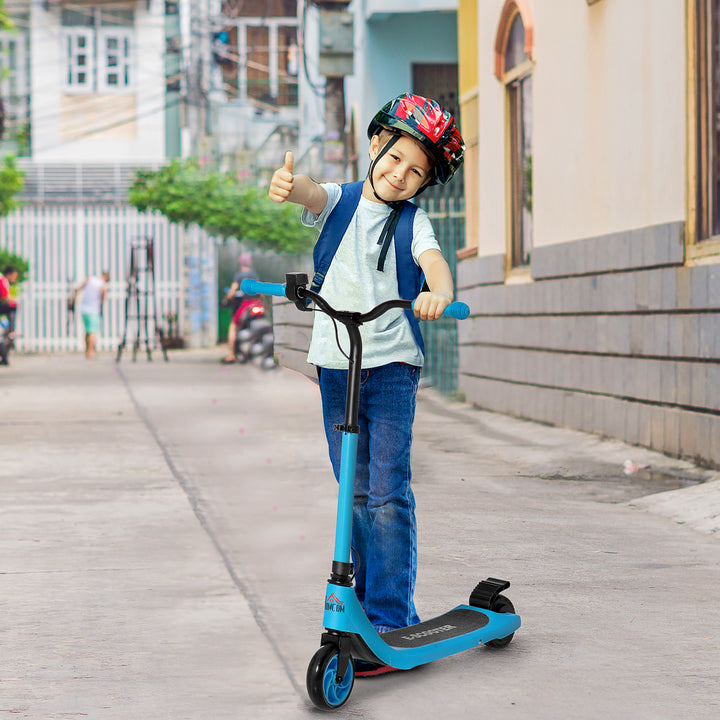 Electric Scooter, 120W Motor E-Scooter w/ Battery Display, Adjustable Height, Rear Brake for Ages 6+ Years - Blue