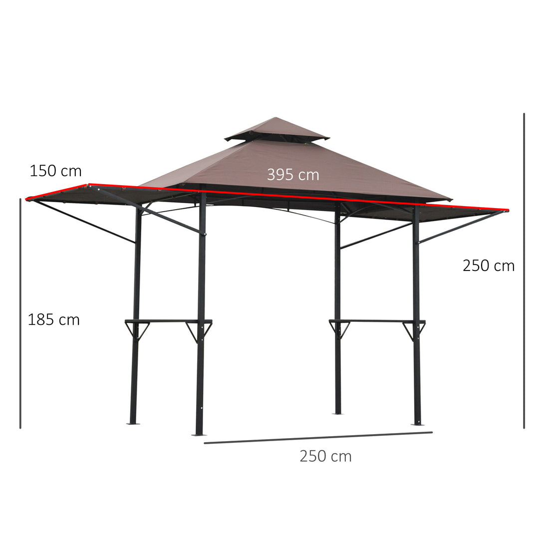 250L x 150W cm Waterproof Canopy Awing-Coffee