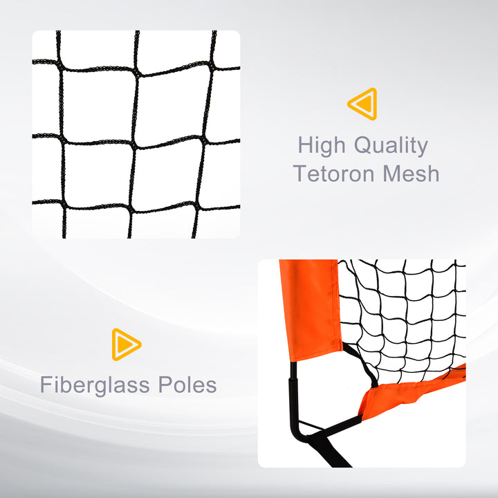 Tetoron Mesh Outdoor Folding Football Goal Orange