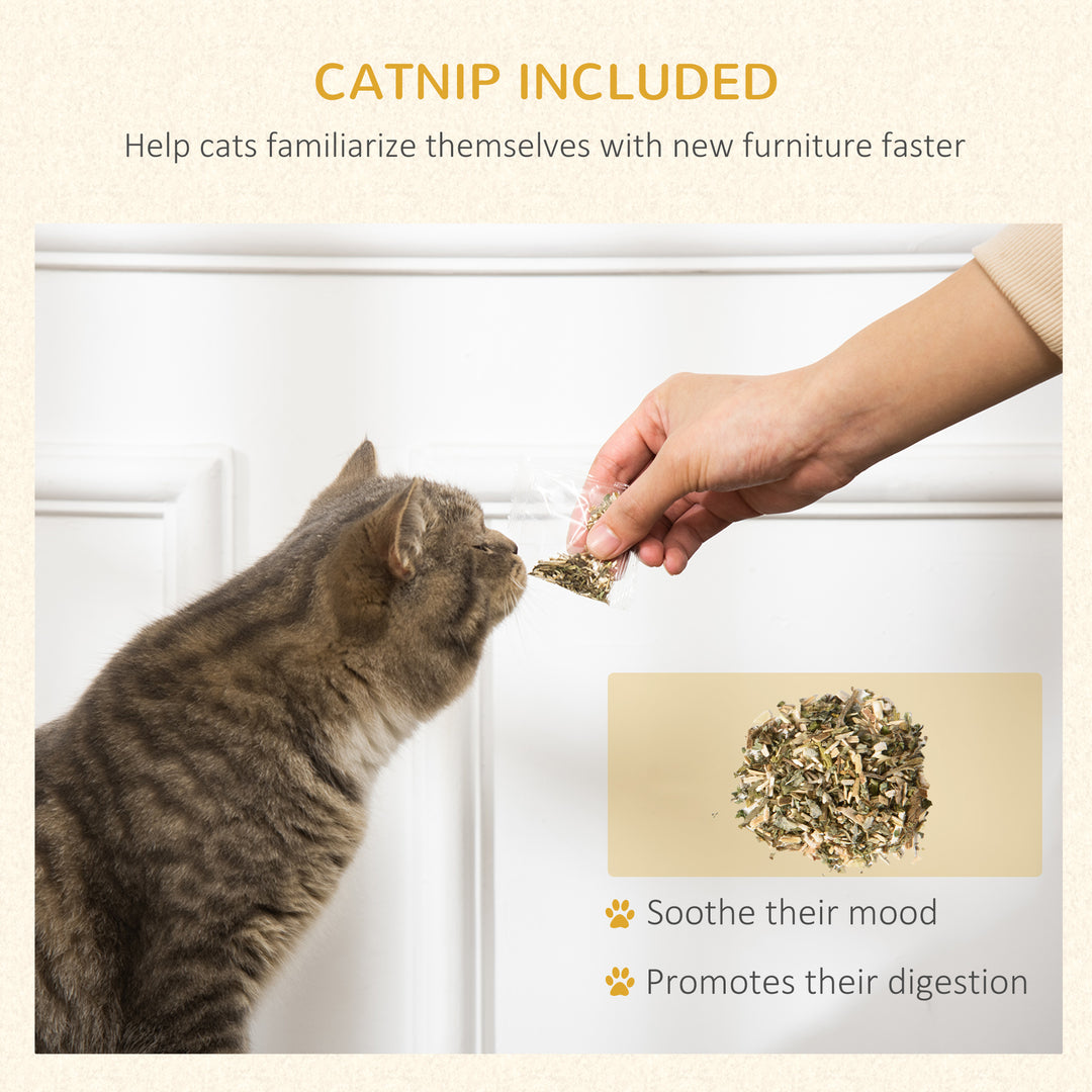 Cat Scratcher with Catnip, Toy Ball for Indoor Cats - Sand Brown
