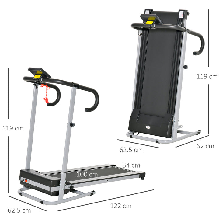 Electric Treadmill, Folding Indoor Cardio Treadmill, LCD Monitor