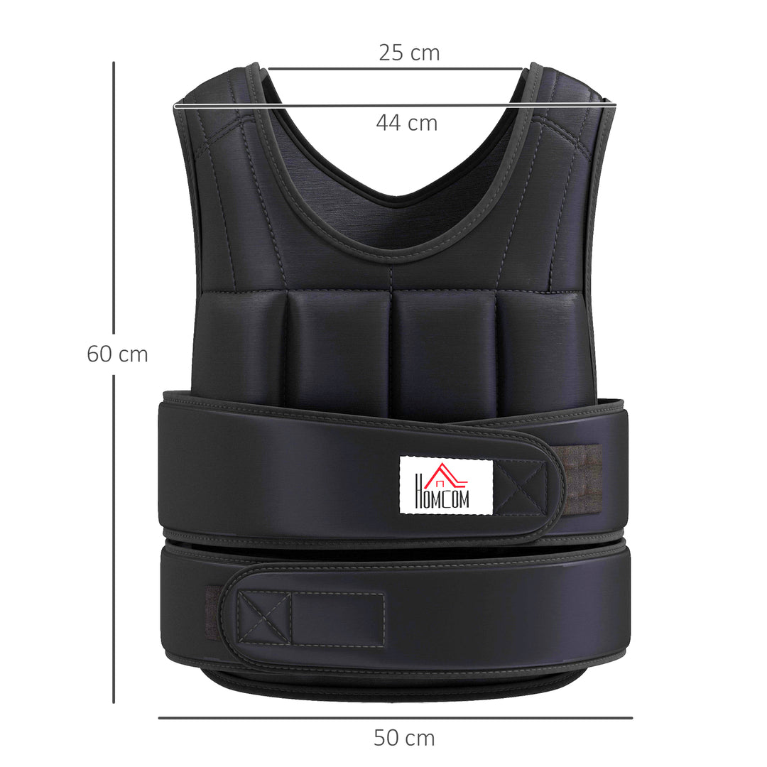 Adjustable Metal Sand Weight Vest Black