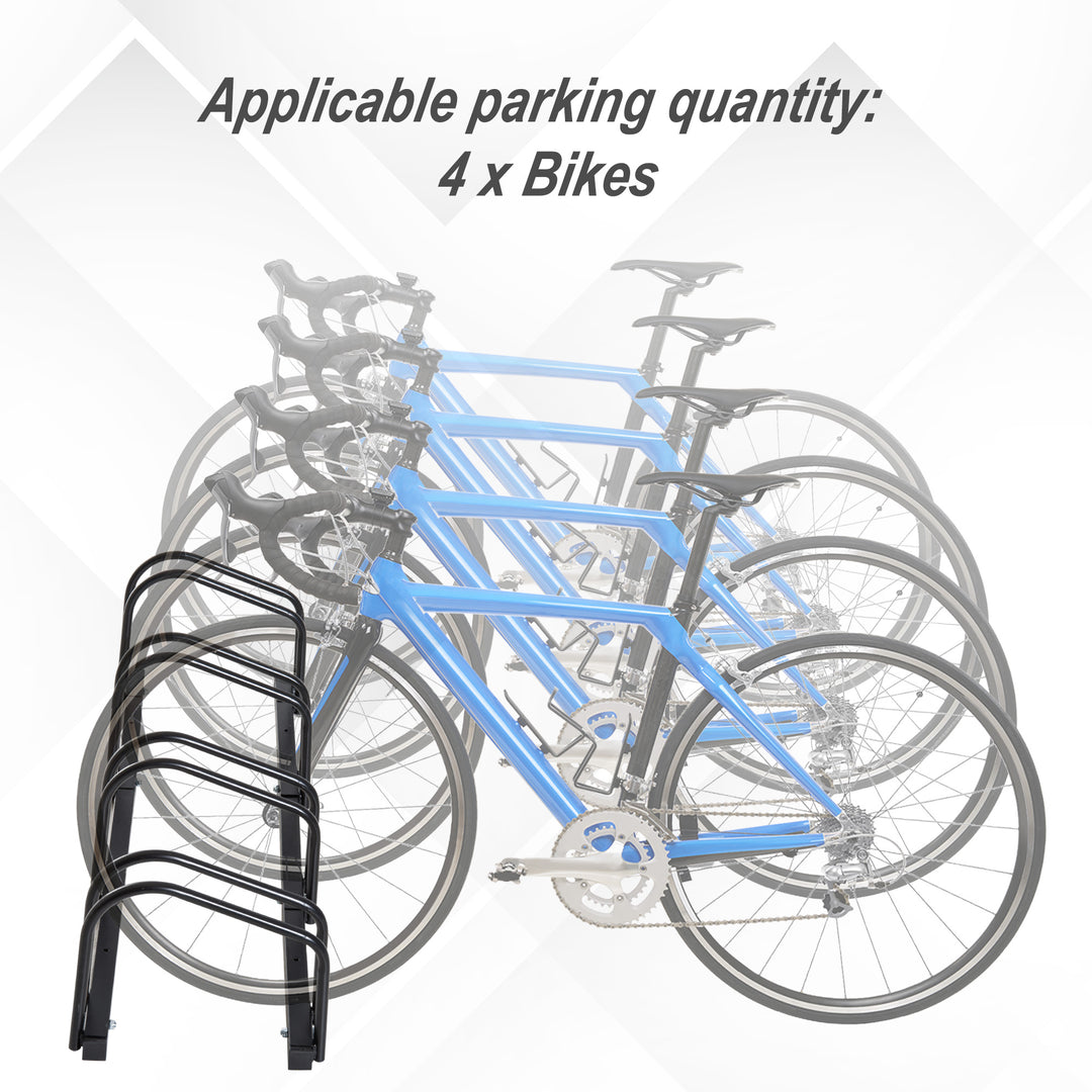 Bike Parking Rack, 95Lx33Wx27H cm, Steel-Black
