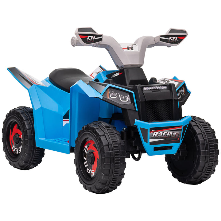 6V Quad Bike with Wear-Resistant Wheels, Forward Backward Function, for Ages 18-36 Months, Blue