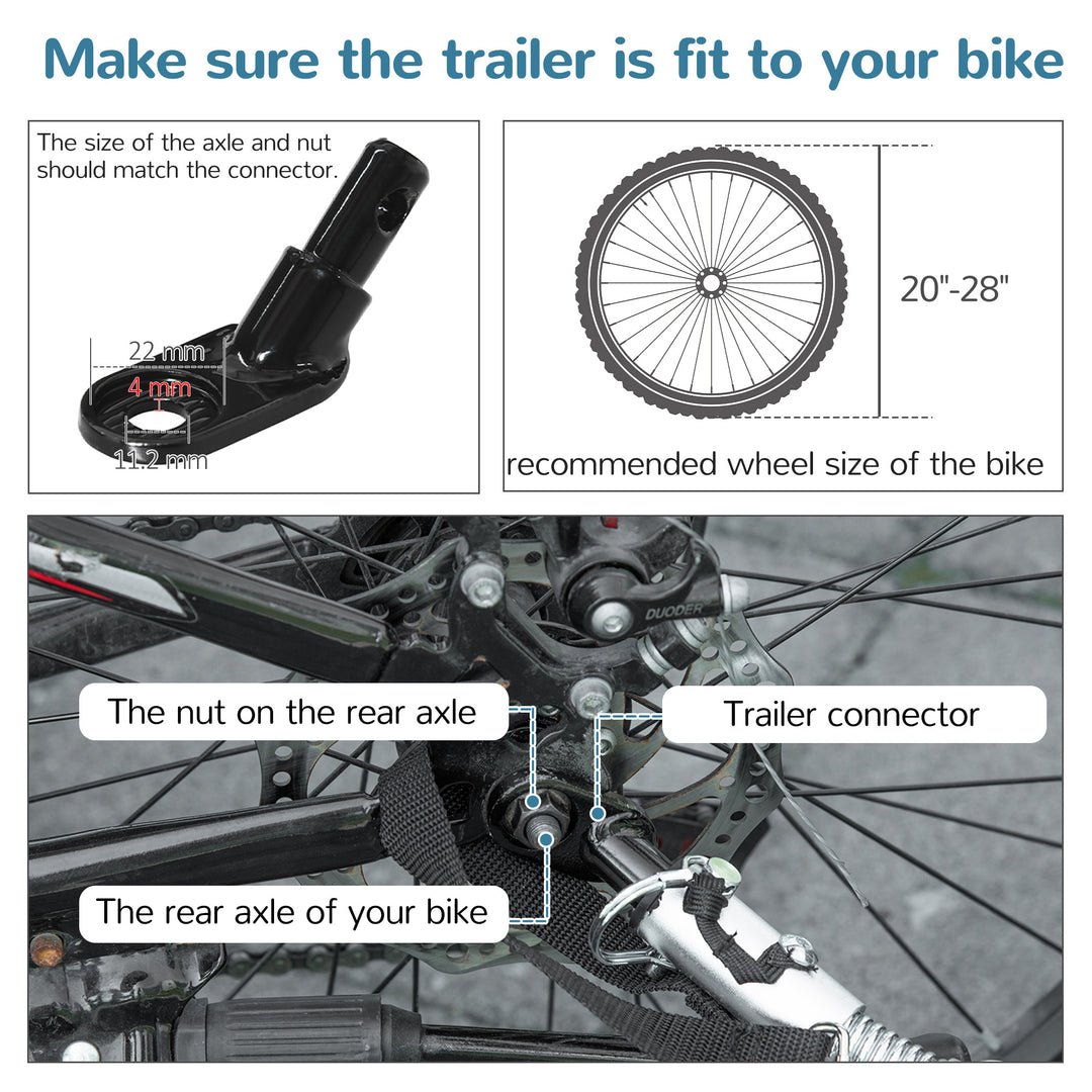 Dog Bike Trailer 2-IN-1 Steel Pet Cart Carrier for Bicycle with 360° Rotatable Front Wheel Reflectors Straps Cup Holder Water Resistant Blue