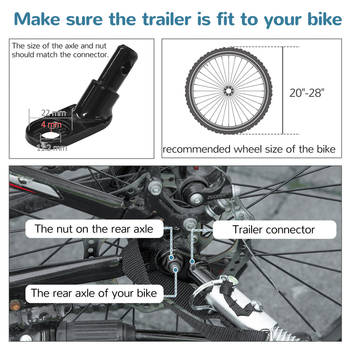 Dog Bike Trailer 2-IN-1 Steel Pet Cart Carrier for Bicycle with 360° Rotatable Front Wheel Reflectors Straps Cup Holder Water Resistant Blue