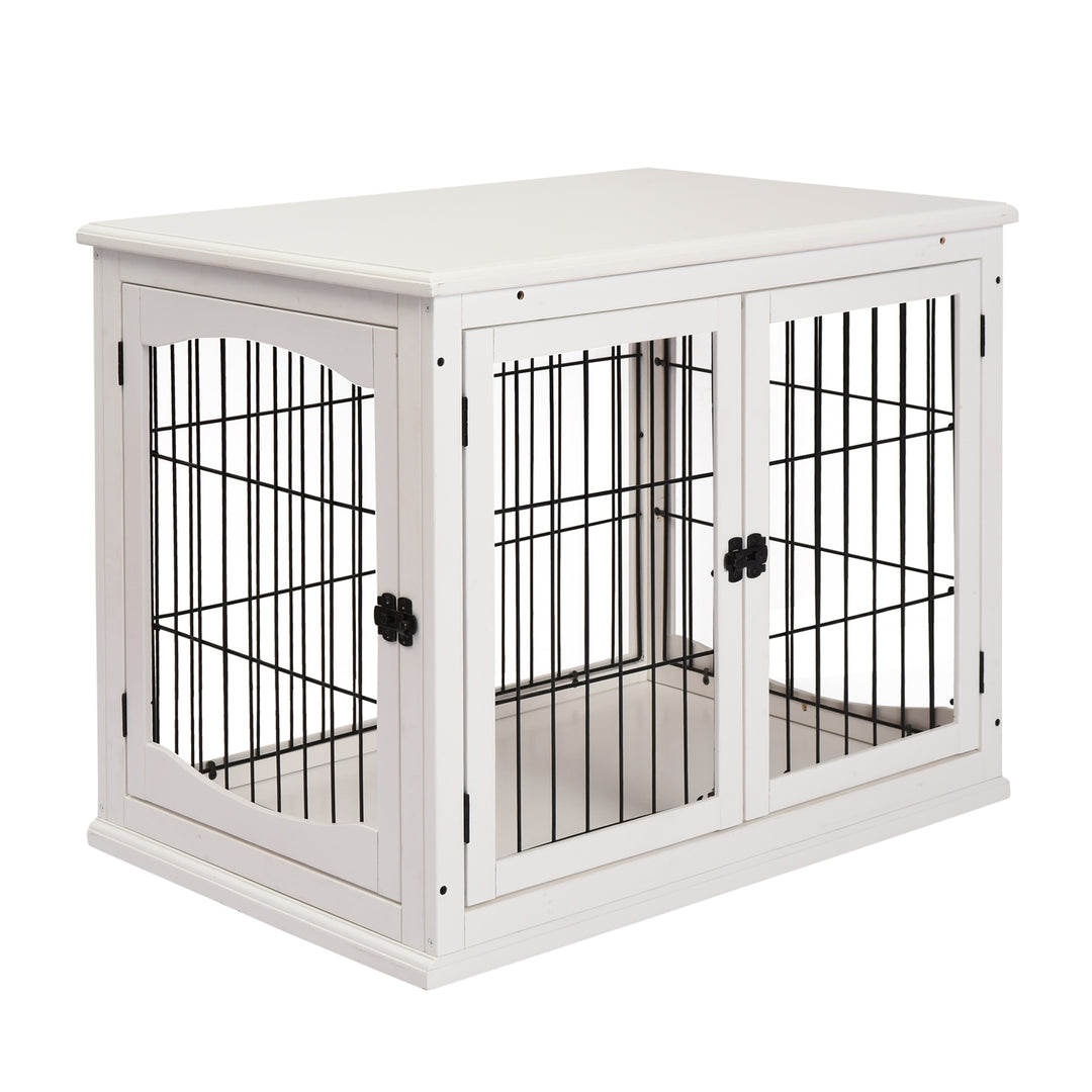 3-Door Small Indoor Pet Cage White