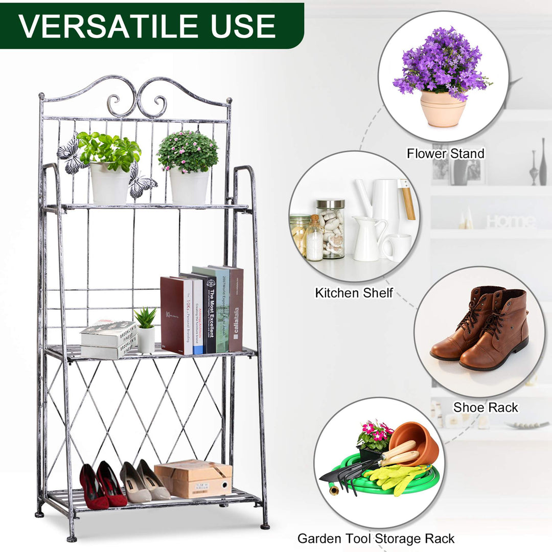 Indoor Outdoor Freestanding 3-Tier Garden Plant Stand