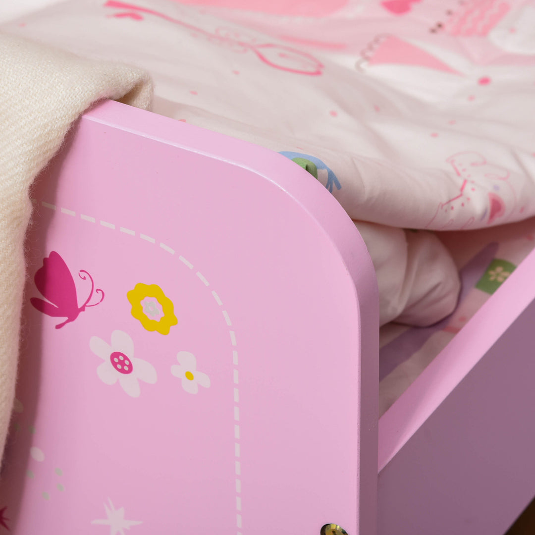 MDF Kids Castle Design Kids Single Bed Pink