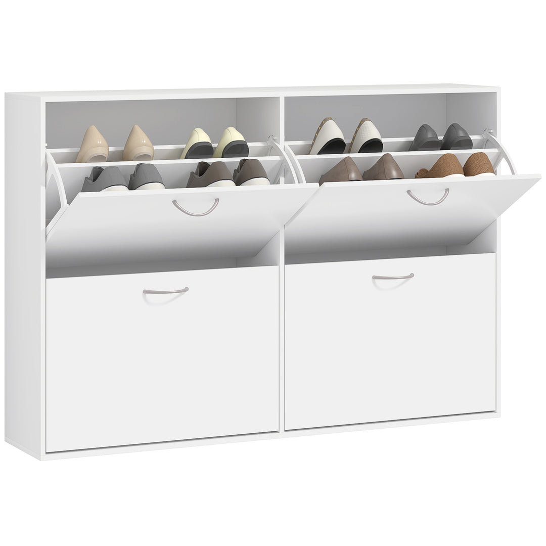 Shoe Cabinet, 120Lx24Wx81H cm, Particle Board-White