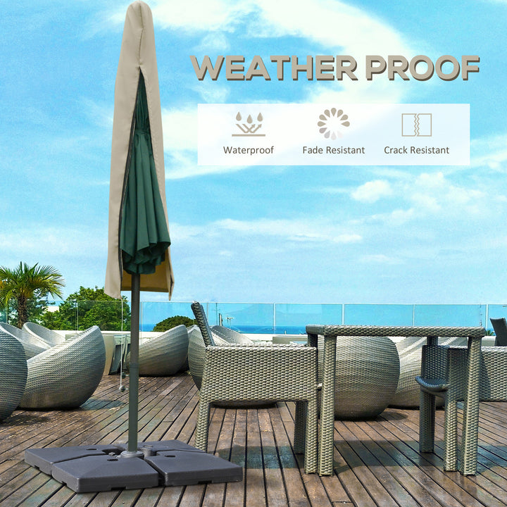 Cantilever Umbrella Cover Outdoor Parasol Protector Weatherproof with Rod, Zipper