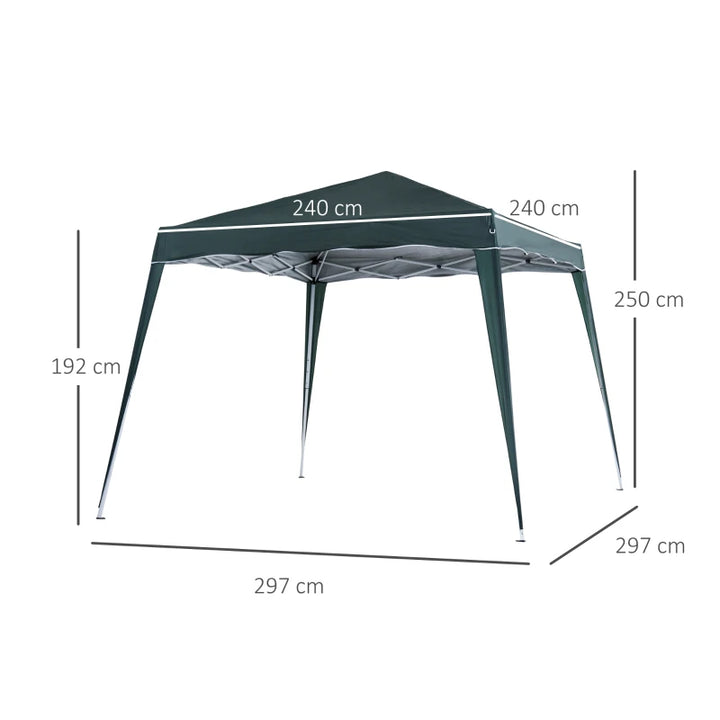 Pop-Up Tent,  3Lx3Wx2.4H m-Green