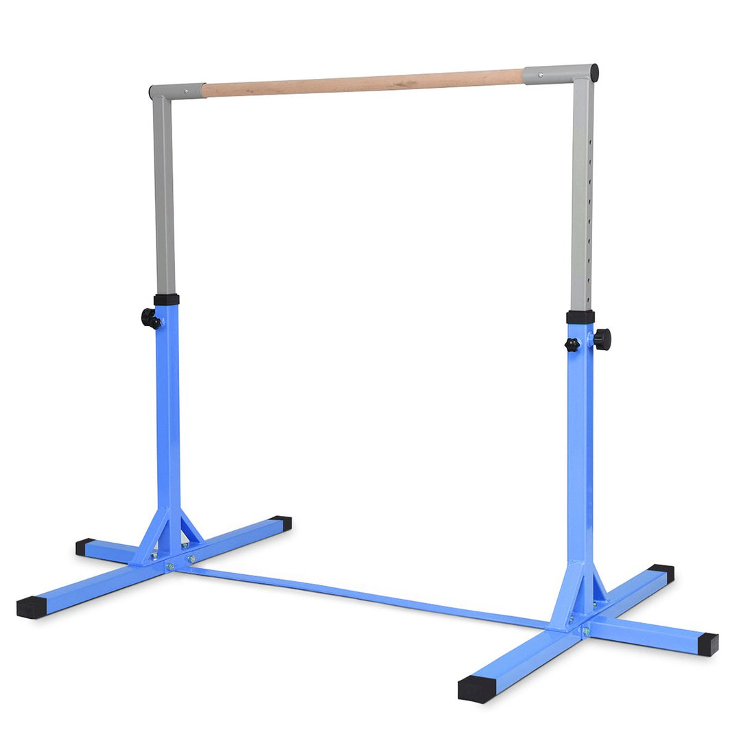 Children's Height Adjustable Gymnastics Training Bar-Blue